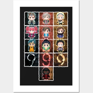 9 sprites 9 persons 9 pixels Posters and Art